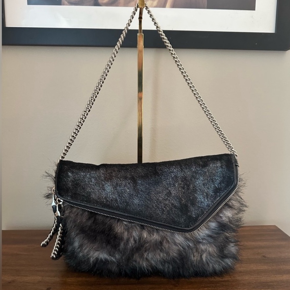 Henri Bendel Faux Fur Shoulder Bag